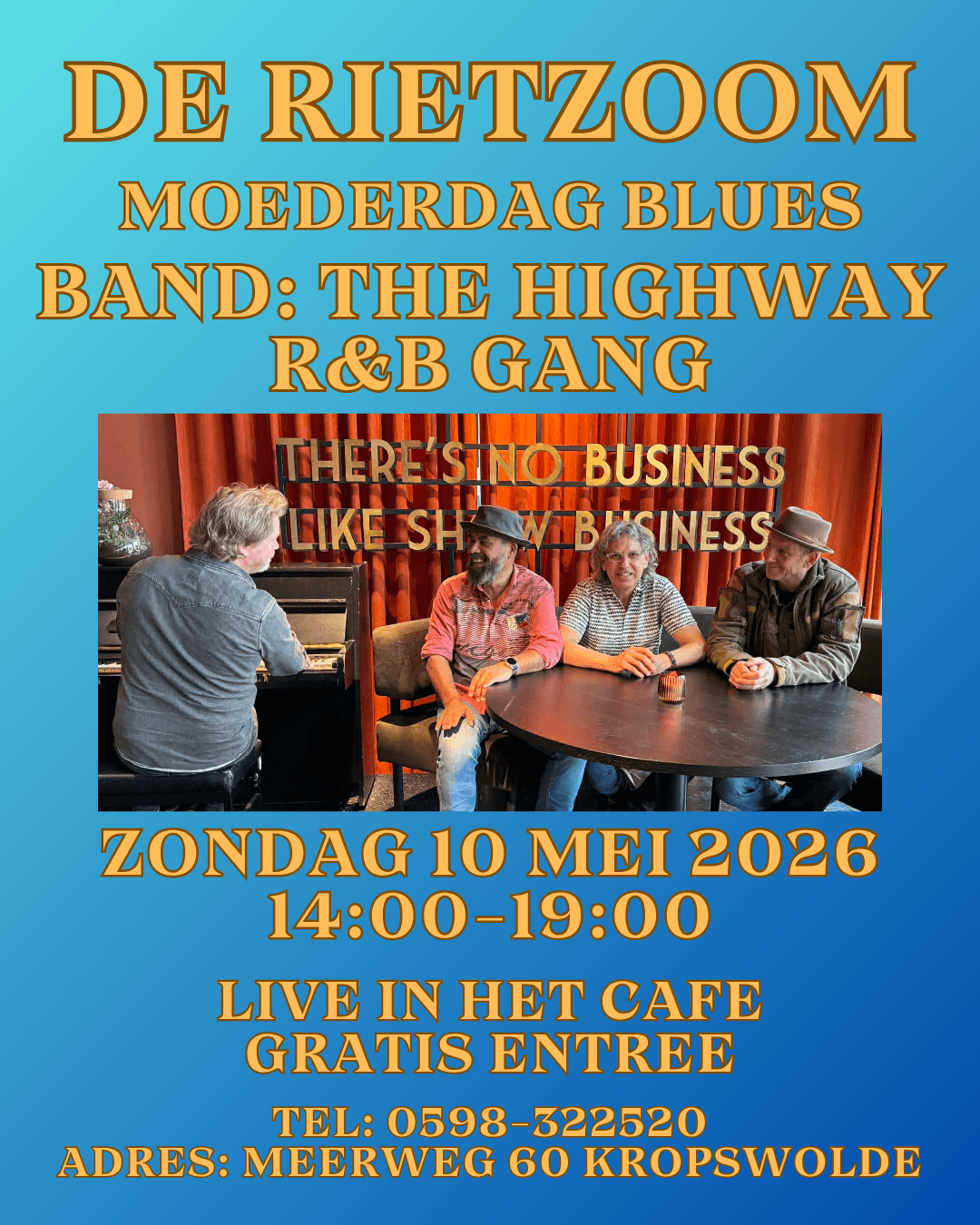 Foto van evenement The Highway Rhythm & Blues Gang Live @ De Rietzoom
