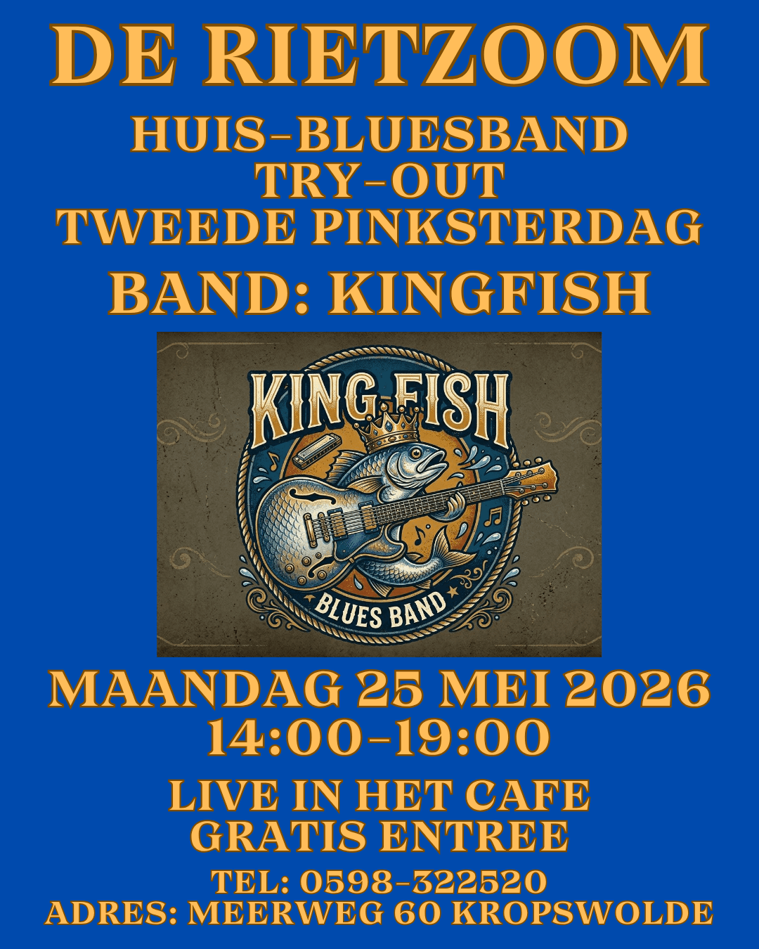 Foto van evenement Kingfish – Huis Bluesband Try-Out 