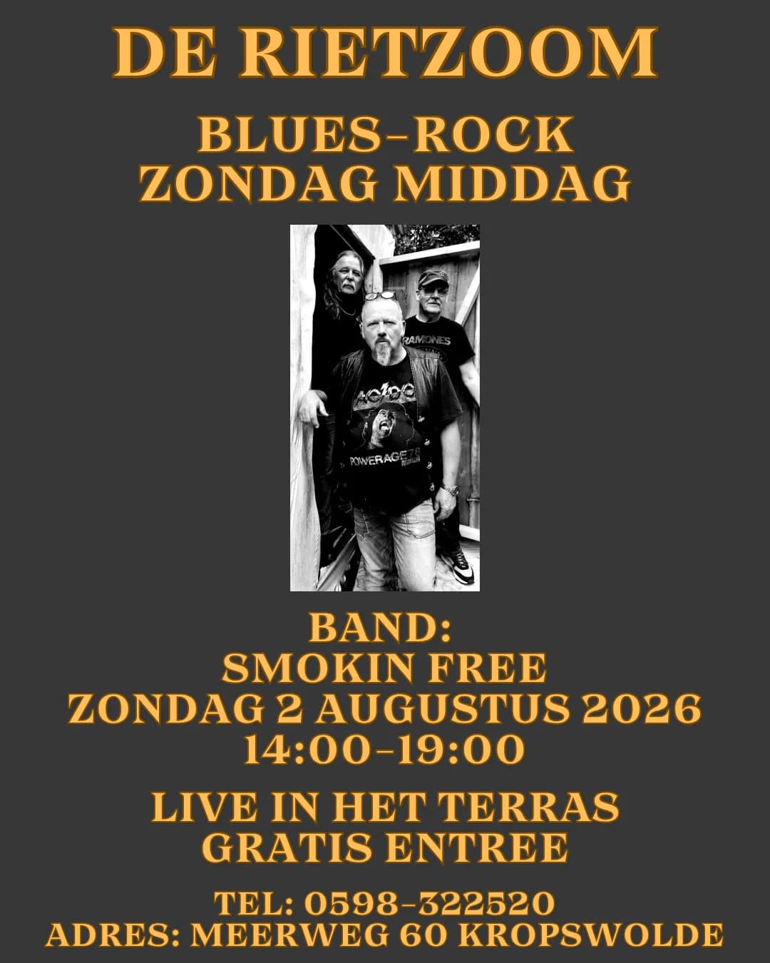 Foto van evenement Smokin Free Live @ De Rietzoom